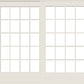 ANDERSEN FWG80611 400 Series 95-1/4" X 82-3/8" Frenchwood Sliding/Gliding Vinyl Exterior Wood Interior Dual Pane Low-E Tempered Argon Fill Glass 2 Panel Patio Door Grilles/Screen/Assembeled Options