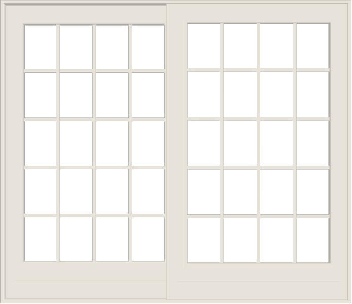 ANDERSEN FWG80611 400 Series 95-1/4" X 82-3/8" Frenchwood Sliding/Gliding Vinyl Exterior Wood Interior Dual Pane Low-E Tempered Argon Fill Glass 2 Panel Patio Door Grilles/Screen/Assembeled Options