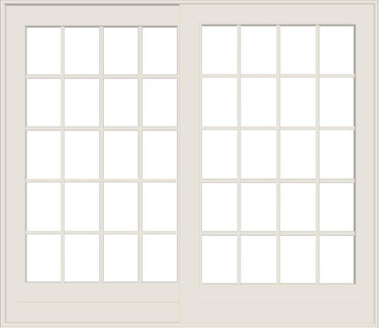 ANDERSEN FWG80611 400 Series 95-1/4" X 82-3/8" Frenchwood Sliding/Gliding Vinyl Exterior Wood Interior Dual Pane Low-E Tempered Argon Fill Glass 2 Panel Patio Door Grilles/Screen/Assembeled Options