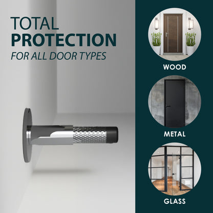 MEGA HANDLES Knurled Baseboard Door Stopper 1.9 x 3.3 x .6