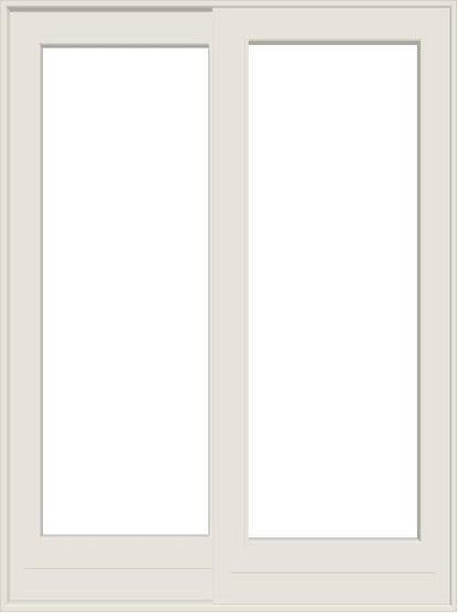 ANDERSEN FWG6080 400 Series 71-1/4" X 95-1/2" Frenchwood Sliding/Gliding Vinyl Exterior Wood Interior Dual Pane Low-E Tempered Argon Fill Glass 2 Panel Patio Door Grilles/Screen/Assembeled Options