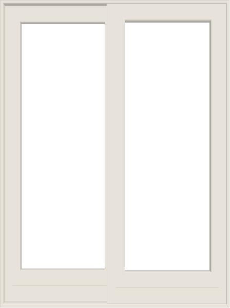 ANDERSEN FWG6080 400 Series 71-1/4" X 95-1/2" Frenchwood Sliding/Gliding Vinyl Exterior Wood Interior Dual Pane Low-E Tempered Argon Fill Glass 2 Panel Patio Door Grilles/Screen/Assembeled Options