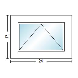 MI WINDOWS V3000 Series 9660 Venting Awning 2'0 Wide New Construction Vinyl White Low-E Argon Gas Filled Dual Pane Glass Full Screen Optional
