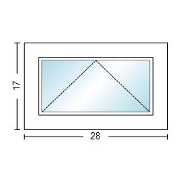 MI WINDOWS V3000 Series 9660 Venting Awning 2'4 Wide New Construction Vinyl White Low-E Argon Gas Filled Dual Pane Glass Full Screen Optional