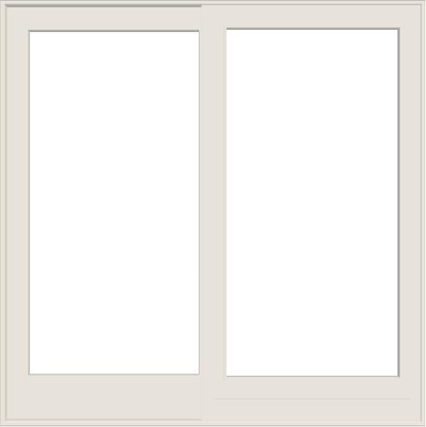 ANDERSEN FWG8080 400 Series 95-1/4" X 95-1/2" Frenchwood Sliding/Gliding Vinyl Exterior Wood Interior Dual Pane Low-E Tempered Argon Fill Glass 2 Panel Patio Door Grilles/Screen/Assembeled Options