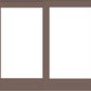 ANDERSEN FWG80611 400 Series 95-1/4" X 82-3/8" Frenchwood Sliding/Gliding Vinyl Exterior Wood Interior Dual Pane Low-E Tempered Argon Fill Glass 2 Panel Patio Door Grilles/Screen/Assembeled Options