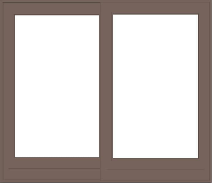 ANDERSEN FWG80611 400 Series 95-1/4" X 82-3/8" Frenchwood Sliding/Gliding Vinyl Exterior Wood Interior Dual Pane Low-E Tempered Argon Fill Glass 2 Panel Patio Door Grilles/Screen/Assembeled Options