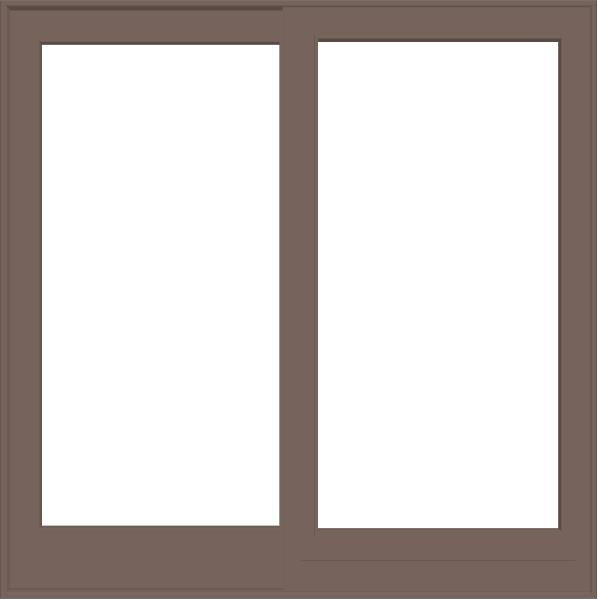 ANDERSEN FWG8080 400 Series 95-1/4" X 95-1/2" Frenchwood Sliding/Gliding Vinyl Exterior Wood Interior Dual Pane Low-E Tempered Argon Fill Glass 2 Panel Patio Door Grilles/Screen/Assembeled Options