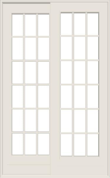 ANDERSEN FWG5080 400 Series 59-1/4" X 95-1/2" Frenchwood Sliding/Gliding Vinyl Exterior Wood Interior Dual Pane Low-E Tempered Argon Fill Glass 2 Panel Patio Door Grilles/Screen/Assembeled Options