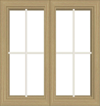 ANDERSEN Windows 400 Series Venting Twin/Double Casement 56-1/2" Wide Vinyl Exterior Wood Interior Low-E4 Dual Pane Argon Fill Glass Full Screens/Grilles/Tempered Optional CW22, CW225, CW23, CW235, CW24, CW245, CW25, CW255, Or CW26