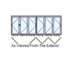 MARVIN Elevate 6 Panel Folding Door 210-3/8" Or 226-15/32" X 79 1/2", 82", 86", Or 95-1/2" Wood Interior Fiberglass Exterior Tempered Low-E2 Argon Glass Bifold Foldable Door Knocked Down CN17865 CN17868 CN17870 CN17880 CN19065 CN19068 CN19070 CN19080