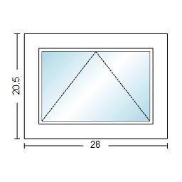 MI WINDOWS V3000 Series 9660 Venting Awning 2'4 Wide New Construction Vinyl White Low-E Argon Gas Filled Dual Pane Glass Full Screen Optional