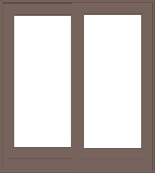 ANDERSEN FWG6068 400 Series 71-1/4" X 79-1/2" Frenchwood Sliding/Gliding Vinyl Exterior Wood Interior Dual Pane Low-E Tempered Argon Fill Glass 2 Panel Patio Door Grilles/Screen/Assembeled Options