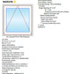 MARVIN IN STOCK Essential Awning Window CN2020 Frame Size: 23.5" X 23.75" White Fiberglass Exterior And Interior Tempered & Obscure Low-E2 With Argon Glass 2" Jambs White Folding Handle & Screen Stainless Perimeter Bar Nailing Fins