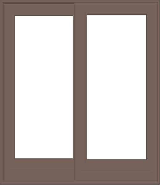 ANDERSEN FWG60611 400 Series 71-1/4" X 82-3/8" Frenchwood Sliding/Gliding Vinyl Exterior Wood Interior Dual Pane Low-E Tempered Argon Fill Glass 2 Panel Patio Door Grilles/Screen/Assembeled Options