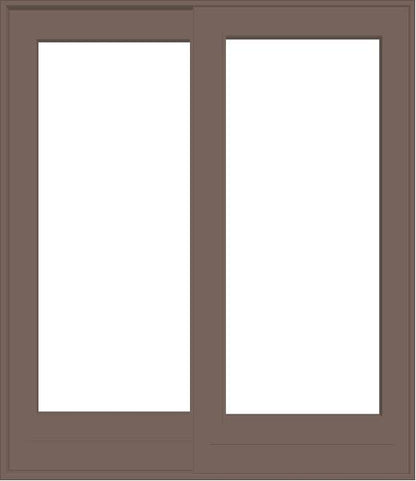 ANDERSEN FWG60611 400 Series 71-1/4" X 82-3/8" Frenchwood Sliding/Gliding Vinyl Exterior Wood Interior Dual Pane Low-E Tempered Argon Fill Glass 2 Panel Patio Door Grilles/Screen/Assembeled Options