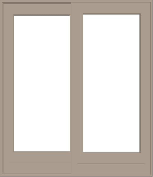 ANDERSEN FWG60611 400 Series 71-1/4" X 82-3/8" Frenchwood Sliding/Gliding Vinyl Exterior Wood Interior Dual Pane Low-E Tempered Argon Fill Glass 2 Panel Patio Door Grilles/Screen/Assembeled Options