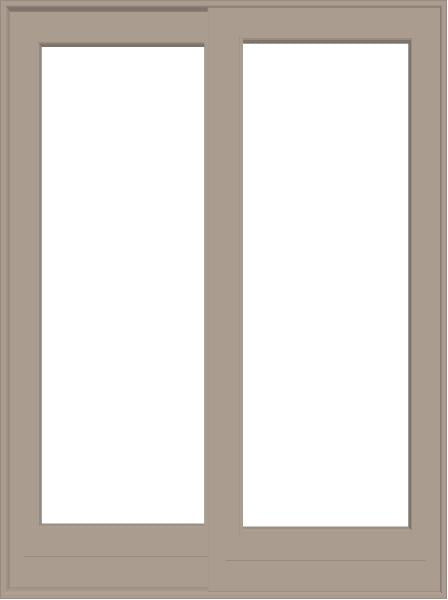 ANDERSEN FWG6080 400 Series 71-1/4" X 95-1/2" Frenchwood Sliding/Gliding Vinyl Exterior Wood Interior Dual Pane Low-E Tempered Argon Fill Glass 2 Panel Patio Door Grilles/Screen/Assembeled Options