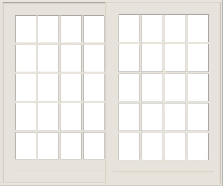ANDERSEN FWG8068 400 Series 95-1/4" X 79-1/2" Frenchwood Sliding/Gliding Vinyl Exterior Wood Interior Dual Pane Low-E Tempered Argon Fill Glass 2 Panel Patio Door Grilles/Screen/Assembeled Options