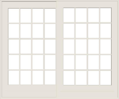 ANDERSEN FWG8068 400 Series 95-1/4" X 79-1/2" Frenchwood Sliding/Gliding Vinyl Exterior Wood Interior Dual Pane Low-E Tempered Argon Fill Glass 2 Panel Patio Door Grilles/Screen/Assembeled Options