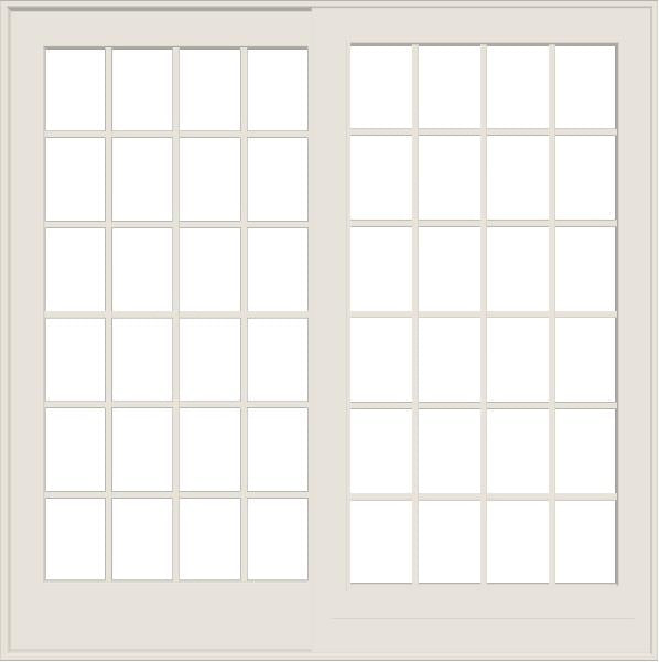 ANDERSEN FWG8080 400 Series 95-1/4" X 95-1/2" Frenchwood Sliding/Gliding Vinyl Exterior Wood Interior Dual Pane Low-E Tempered Argon Fill Glass 2 Panel Patio Door Grilles/Screen/Assembeled Options
