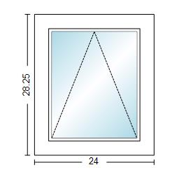 MI WINDOWS V3000 Series 9660 Venting Awning 2'0 Wide New Construction Vinyl White Low-E Argon Gas Filled Dual Pane Glass Full Screen Optional