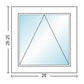 MI WINDOWS V3000 Series 9660 Venting Awning 2'4 Wide New Construction Vinyl White Low-E Argon Gas Filled Dual Pane Glass Full Screen Optional