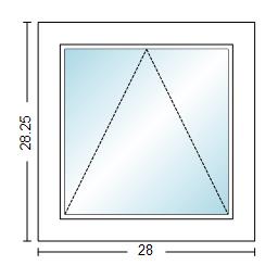 MI WINDOWS V3000 Series 9660 Venting Awning 2'4 Wide New Construction Vinyl White Low-E Argon Gas Filled Dual Pane Glass Full Screen Optional