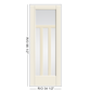 THERMATRU Full Lite 2'8" Or 3'0" X 6'8" Or 8'0" Smooth Star Fiberglass Exterior Prehung Door Flush Glazed SDL Wide Profile S3300 Or S83300