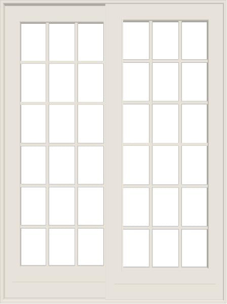 ANDERSEN FWG6080 400 Series 71-1/4" X 95-1/2" Frenchwood Sliding/Gliding Vinyl Exterior Wood Interior Dual Pane Low-E Tempered Argon Fill Glass 2 Panel Patio Door Grilles/Screen/Assembeled Options