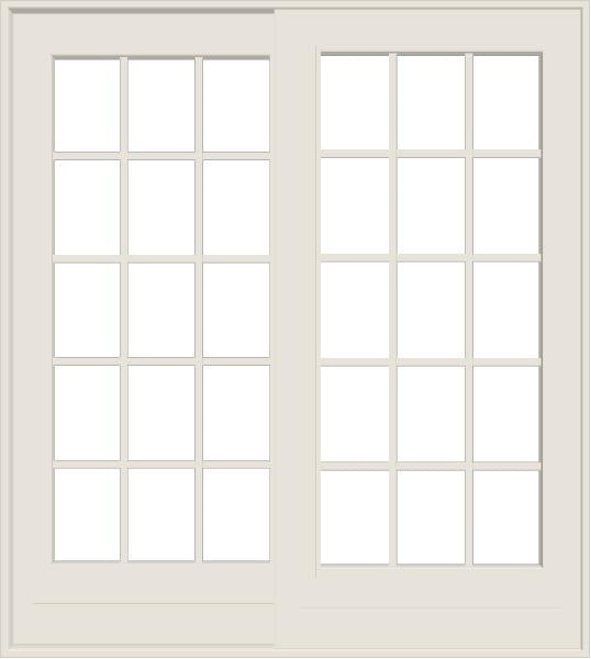 ANDERSEN FWG6068 400 Series 71-1/4" X 79-1/2" Frenchwood Sliding/Gliding Vinyl Exterior Wood Interior Dual Pane Low-E Tempered Argon Fill Glass 2 Panel Patio Door Grilles/Screen/Assembeled Options