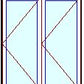 MARVIN Elevate 2 Panel Folding Door 71-9/16" Or 76-59/64" X 79 1/2", 82", 86", Or 95-1/2" Wood Interior Fiberglass Exterior Clear Tempered Low-E2 Argon Glass Bifold Foldable Door Knocked Down CN6065, CN6068, CN6070, CN6080, CN6665, CN6668, CN6670, CN6680