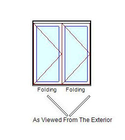 MARVIN Elevate 2 Panel Folding Door 71-9/16" Or 76-59/64" X 79 1/2", 82", 86", Or 95-1/2" Wood Interior Fiberglass Exterior Clear Tempered Low-E2 Argon Glass Bifold Foldable Door Knocked Down CN6065, CN6068, CN6070, CN6080, CN6665, CN6668, CN6670, CN6680