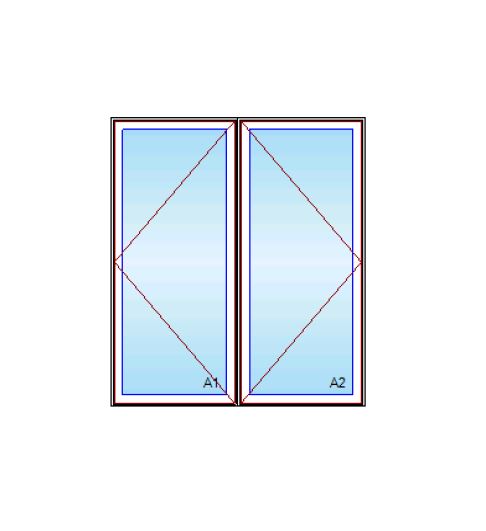MARVIN IN STOCK Ultimate Twin Casement CN3272-2 Frame Size: 64" X 71-1/8" Stone White Aluminum Clad Exterior Painted White Pine Interior 4-9/16" Jambs White Hardware Black Perimeter Bar Stainless Steel Window Opening Control Device NO SCREENS