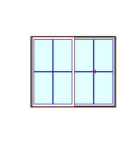 MARVIN Essential 8'0" X 6'8" Frame Size 95½" X 79½" Ultrex Fiberglass Interior And Exterior Sliding/Gliding Clear Tempered Low-E2 With Argon Glass 2 Panel Patio Door Grilles/Screen Options CN 8068