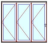 MARVIN Elevate 3 Panel Folding Door 106-7/64" Or 114-5/32" X 79 1/2", 82", 86", Or 95-1/2" Wood Interior Fiberglass Exterior Clear Tempered Low-E2 Argon Glass Bifold Foldable Door Knocked Down CN9065, CN9068, CN9070, CN9080, CN9865, CN9868, CN9870, CN9880