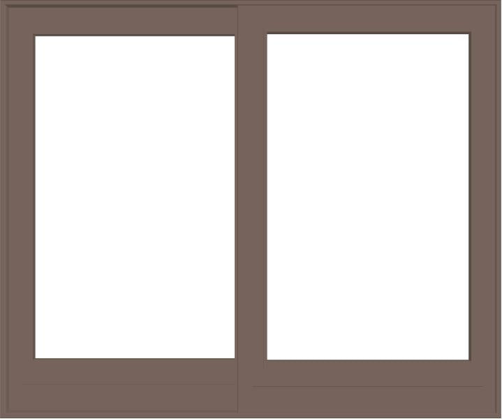 ANDERSEN FWG8068 400 Series 95-1/4" X 79-1/2" Frenchwood Sliding/Gliding Vinyl Exterior Wood Interior Dual Pane Low-E Tempered Argon Fill Glass 2 Panel Patio Door Grilles/Screen/Assembeled Options