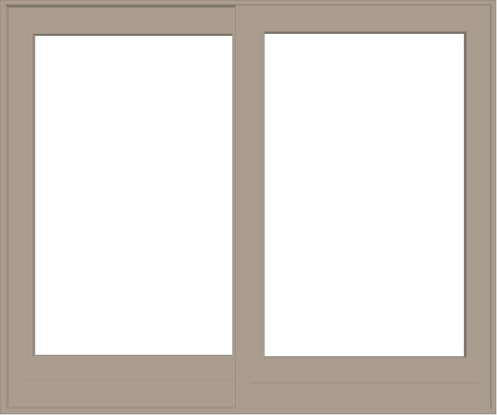 ANDERSEN FWG8068 400 Series 95-1/4" X 79-1/2" Frenchwood Sliding/Gliding Vinyl Exterior Wood Interior Dual Pane Low-E Tempered Argon Fill Glass 2 Panel Patio Door Grilles/Screen/Assembeled Options