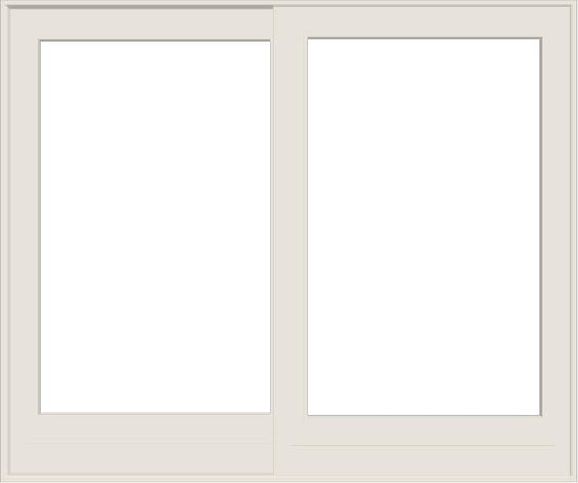 ANDERSEN FWG8068 400 Series 95-1/4" X 79-1/2" Frenchwood Sliding/Gliding Vinyl Exterior Wood Interior Dual Pane Low-E Tempered Argon Fill Glass 2 Panel Patio Door Grilles/Screen/Assembeled Options
