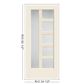 THERMATRU Full Lite 2'8" Or 3'0" X 6'8" Or 8'0" Smooth Star Fiberglass Exterior Prehung Door Flush Glazed SDL Wide Profile S3400L, S3400R, S83400L Or S83400R