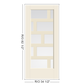 THERMATRU Full Lite 2'8" Or 3'0" X 6'8" Or 8'0" Smooth Star Fiberglass Exterior Prehung Door Flush Glazed SDL Wide Profile S685L, S685R, S8685L Or S8685R