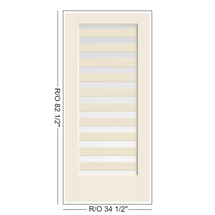 THERMATRU Full Lite 2'8" Or 3'0" X 6'8" Or 8'0" Smooth Star Fiberglass Exterior Prehung Door Flush Glazed SDL Wide Profile S691 Or S691