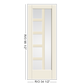 THERMATRU Full Lite 2'8" Or 3'0" X 6'8" Or 8'0" Smooth Star Fiberglass Exterior Prehung Door Flush Glazed SDL Wide Profile S3400L, S3400R, S83400L Or S83400R