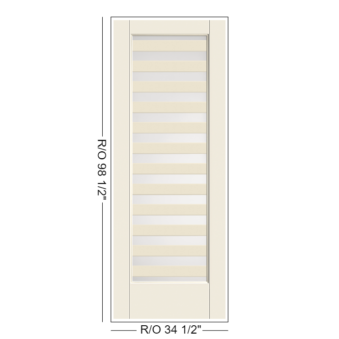 THERMATRU Full Lite 2'8" Or 3'0" X 6'8" Or 8'0" Smooth Star Fiberglass Exterior Prehung Door Flush Glazed SDL Wide Profile S691 Or S691