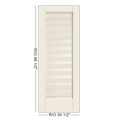 THERMATRU Full Lite 2'8" Or 3'0" X 6'8" Or 8'0" Smooth Star Fiberglass Exterior Prehung Door Flush Glazed SDL Wide Profile S691 Or S691