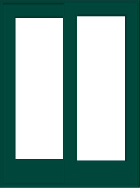 ANDERSEN 400 Series FWG5068 59-1/4" X 79-1/2" Frenchwood Sliding/Gliding Vinyl Exterior Wood Interior Dual Pane Low-E Tempered Argon Fill Glass 2 Panel Patio Door Grilles/Screen/Assembled Options