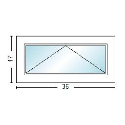 MI WINDOWS V3000 Series 9660 Venting Awning 3'0" Wide New Construction Vinyl White Low-E Argon Gas Filled Dual Pane Glass Full Screen Optional