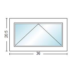 MI WINDOWS V3000 Series 9660 Venting Awning 3'0" Wide New Construction Vinyl White Low-E Argon Gas Filled Dual Pane Glass Full Screen Optional