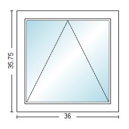 MI WINDOWS V3000 Series 9660 Venting Awning 3'0" Wide New Construction Vinyl White Low-E Argon Gas Filled Dual Pane Glass Full Screen Optional
