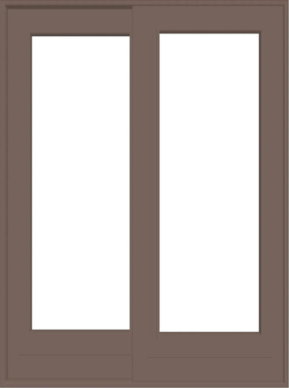 ANDERSEN FWG6080 400 Series 71-1/4" X 95-1/2" Frenchwood Sliding/Gliding Vinyl Exterior Wood Interior Dual Pane Low-E Tempered Argon Fill Glass 2 Panel Patio Door Grilles/Screen/Assembeled Options